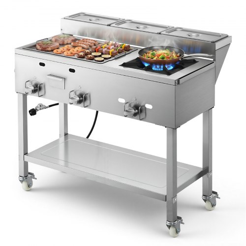2-Burner Propane Griddle Cart