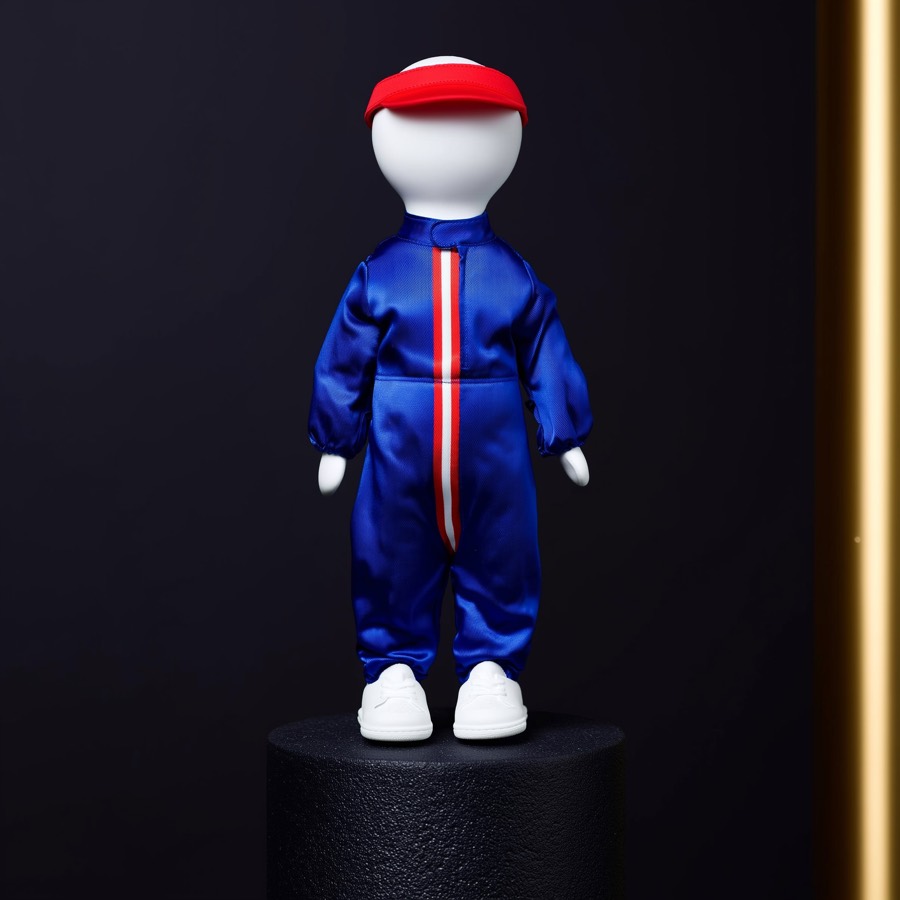 Victory racing fit on a plush mannequin